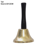 HULIANFU  Christmas Hand Bell Bauble Jingle Bells Gold School Handbell Restaurant Supplies Xmas Noel New Year 2023 Adornos De Navidad