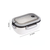 HULIANFU Portable Hermetic Lunch Box 2 Layer Grid Children Student Bento Box with Fork Spoon Leakproof Microwavable Prevent Odor School