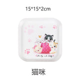 HULIANFU Spit Bones Bone Dish Household Melamine Plastic Dining Table Tray Dried Fruit Residue Snack Residue Dish Snack Dish Vinegar Dish