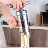 HULIANFU Spaghetti Kitchen Utensils Stainless Steel Household Small Manual Pasta Machine Hand Pressure Noodle Press Noodle Machine