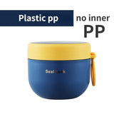 HULIANFU Mini Thermal Lunch Box Food Container with Spoon Stainless Steel Vaccum Cup Soup Cup Insulated Lunch Box taza desayuno portatil