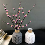 HULIANFU Modern Flower Vase Imitation Ceramic Flower Pot Decoration Home Plastic Vase Flower Arrangement Nordic Style Home Decoration
