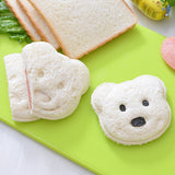 HULIANFU Teddy Bear Sandwich Mold Toast Bread Making Cutter Mould Cute Baking Pastry Tools Children Interesting Food Kitchen Accessories