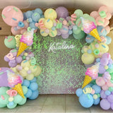 HULIANFU QIFU Macaron Balloons Garland Latex Ballons Arch Happy Birthday Party Decor Kids Adult Wedding Baloon Chain Baby Shower Balon