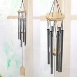 HULIANFU Silver 6 Tube Wind Chime Chapel Bells Wind Chimes Door Wall Hanging Ornament Home Garden Outdoor Decor Wind Chimes