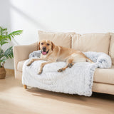 HULIANFU Washable Pet Sofa Dog Bed Calming Bed For Large Dogs Sofa Blanket Winter Warm Cat Bed Mat Couches Car Floor Furniture Protector
