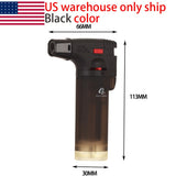 HULIANFU Plastic 1 Jet Cigar Lighter Gas Fire Starter 1300C Blue Flame Spray Gun Butane Torch Lighters Gadgets 1 PC Color Random Color