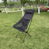 HULIANFU Outdoor Portable Camping Chair Oxford Cloth Folding Lengthen Camping Seat for Fishing BBQ Festival Picnic Beach Ultralight Chair