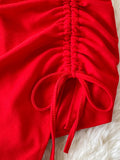 Hulianfu Summer Women Dress Sexy Lace-up Halter Sleeveless Sequins Party Dress High Waist Drawstring Ruched Irregular Backless Club Dress