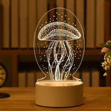 HULIANFU Romantic Love 3D Acrylic Led Lamp for Home Children Night Light Table Lamp Birthday Party Decor Valentine Day Bedside Lamp