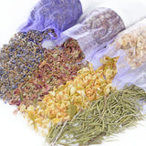 HULIANFU Natural Dried Flowers Sachet Bag Rose Jasmine Rosemary Lavender Bud Dry Flower Household Wardrobe Aromatherapy Car Air Freshener