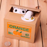 HULIANFU Panda Coin Box Kids Money Bank Automated Cat Thief Money Boxes Toy Gift for Children Coin Piggy Money Saving Box