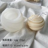 HULIANFU Screw Ball Candle Mold DIY Candle Casting Mold Ins Hot Geometry Aromatic Plaster Soap Candle Making Resin Mold Home Decor Craft
