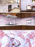 HULIANFU 2023 Marble Wallpaper Rolls for Kitchen Furniture Refurbish Room Decor Wall Decorative Vinyl Self Adhesive Wall Stickers Home Decor