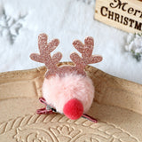HULIANFU 2023 Christmas Antler Hair Clips Deer Ear Hairpins Festival Christmas Headbands Pine Cones Hair Ball Adult Headwear Hair Accessories