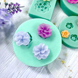 HULIANFU New Mini Flowers Series Silicone Mold DIY Handmade Fondant Cake Baking Chocolate Sugar Cake Tool Resin Polymer Clay Making Mould