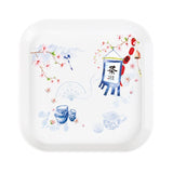 HULIANFU Spit Bones Bone Dish Household Melamine Plastic Dining Table Tray Dried Fruit Residue Snack Residue Dish Snack Dish Vinegar Dish