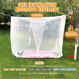HULIANFU White Camping Mosquito Net Travel Repellent Tent Indoor Outdoor Insect Tent  4 Corner Post Canopy Hanging Bed With Storage Bag