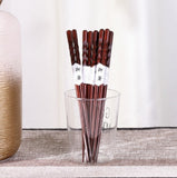 HULIANFU Reusable Natural Wood Chopsticks Red jujube wood Dishwasher Safe Non-slip Elegant Design