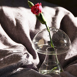 HULIANFU Simple Transparent Glass Small Vase Nordic Decoration Living Room Flower Home Vases For Flowers Aromatherapy Bottle