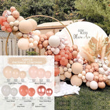 HULIANFU Rose Apricot Balloon Garland Arch Kit Wedding Birthday Party Decoration Kids Confetti Latex Balloons Baby Shower Decor Baloon