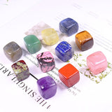 HULIANFU Raw Crystal Natural Stone Ice Tartar Mold Cube Reiki Healing Quartz Home Decoration Collection Gift Whiskey Crushed Chakra Jade