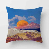 HULIANFU New Japanese Geometric Peak Encrypted Linen Cushion Cover Pillow Cover