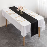 HULIANFU Table Runner Satin Shiny Colour Wedding Decoration Hotel Birthday Party Show Banquet Table Runner