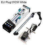 HULIANFU Waterproof LED Aquarium Lights Fish Tank Light Bar Blue/White 19/29/39/49CM Submersible Underwater Clip Lamp Aquatic Decor EU