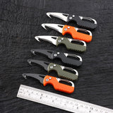 HULIANFU Portable Multifunctional Express Parcel Knife, Keychain, Serrated Hook, Carry-on Unpacking, Emergency Survival Tool Box Opener