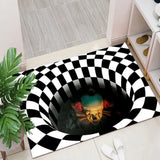 HULIANFU Olanly Halloween Scary Party Living Room Carpet Doormat 3D Non-Slip Absorbent Floor Mat Bedroom Decorative Rug