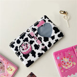 HULIANFU Lovely Bear photo album 3 Inch Love Heart Hollow Kpop Card Binder Name Card Book Photo Album Card Photocard ID Holder 40 Pockets