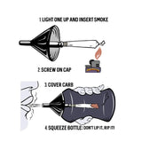 HULIANFU Portable Smoking Bottle System for Pre-roll No Contact on the Mouthpiece Smoking