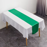 HULIANFU Table Runner Satin Shiny Colour Wedding Decoration Hotel Birthday Party Show Banquet Table Runner