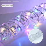 HULIANFU Ribbon Fairy Light Christmas Decoration Christmas Tree Ornaments  For Home  Bows String Lights Navidad Natal New Year 2023