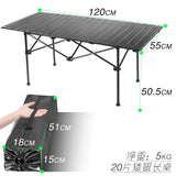 HULIANFU New Outdoor Folding Table Chair Camping Aluminium Alloy BBQ Picnic Table Waterproof Durable Folding Table Desk