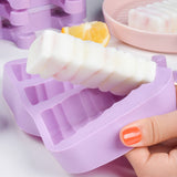 HULIANFU SILIKOLOVE Healthy Silicone Ice Cream Mold Easy Popsicle Mold Reusable Ice Cream Bar Pop Molds For DIY Making Summer Favorites