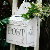 HULIANFU Outdoor Garden Retro Mailbox Decorative Wall Mounted Metal Country Mailbox Post Box