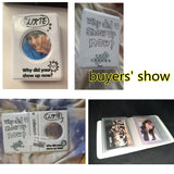 HULIANFU Letter Printed Photo Album 3 Inches Photocard Binder Instax Mini Album Scrapbook For Photos Collect Book Kpop Card Binder