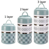 HULIANFU Portable Stainless Steel Thermal Lunch Box for Food Office Lunchbox Bento Boxs Thermos Lunch Box Food Container with Lunch Bag
