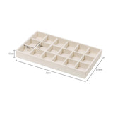 HULIANFU Velvet Jewelry Display Tray Case Hot Sales Stackable Exquisite Jewellery Holder Portable Ring Earrings Necklace Organizer Box