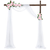 HULIANFU Wedding Arch Chiffon Drapes Photography Background Decorations Wedding Home Garden Party Decor Pendant Wall Decoration 70*550Cm