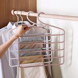 HULIANFU Multifunctional Household Plastic Pants Rack Trousers Clothes Hanger Wardrobe Closet Organizer Adult Silk Scarf Tie Storage Rack