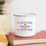 HULIANFU Merci Maîtresse/Atsem Print Coffee Mug Creative Enamel Cups Drinks Water Milk Cup Mug School Home Handle Drinkware Teacher Gifts