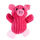 HULIANFU Plush Dog Toy Animals Shape Bite Resistant Squeaky Toys Corduroy Dog Toys for Small Large Dogs Puppy Pets Training Accessories