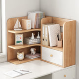 HULIANFU Table top small bookcase bookcase desk simple bookcase Office desk storage student dormitory tidy shelf multilayer