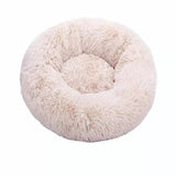 HULIANFU Long Plush Dog Bed House Dog Mat Winter Warm Sleeping Cats Nest Soft Long Plush Dog Basket Pet Cushion Portable Pet Bed