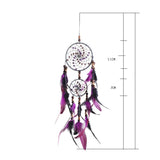 HULIANFU NEW Creative all handmade five-ring dream catcher pendant living room bedroom decoration wall hanging beautiful Hanging ornament