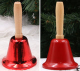 HULIANFU 2023 Christmas Hand Bell Bauble Jingle Bells Gold School Handbell Restaurant Supplies Xmas Noel New Year 2023 Adornos De Navidad