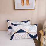 HULIANFU Modern Geometric Pattern Pink Bedding Set King Size Home Soft Queen Duvet Cover Set with Pillowcase Full Twin Bed Quilt Cover